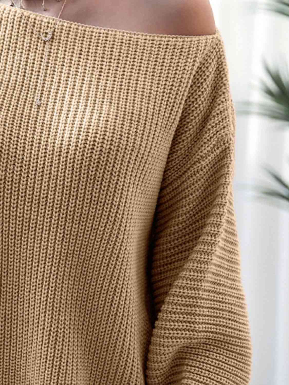Rib-Knit Mini Sweater Dress Trandify deal