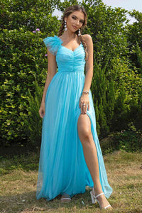 Asymmetrical Ruched Slit Dress Trandify deal