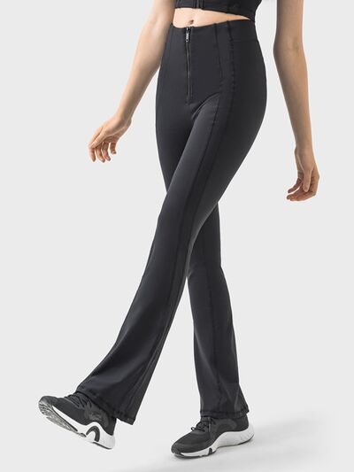 Millennia Zipper Detail High Waist Active Pants Trandify deal