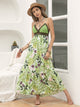 Backless Printed V-Neck Cami Dress Trandify deal