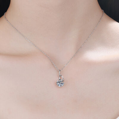 2 Carat Moissanite 925 Sterling Silver Necklace Trandify deal