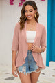 Eyelet Open Front Cardigan Trandify deal