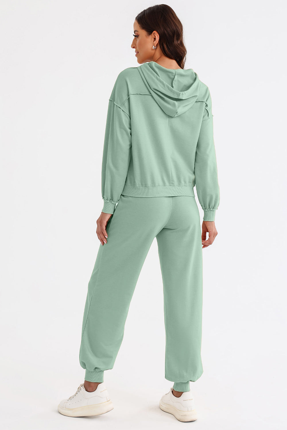 Cutout Drawstring Hoodie and Joggers Active Set Trandify deal