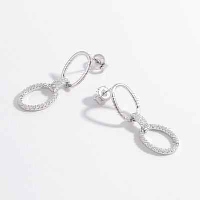 Zircon 925 Sterling Silver Dangle Earrings Trandify deal