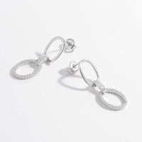 Zircon 925 Sterling Silver Dangle Earrings Trandify deal