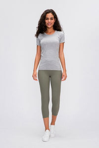 Millennia Round Neck Short Sleeve Active T-Shirt Trandify deal