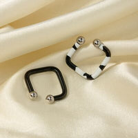 Stainless Steel Oil Drip Cuff Earrings Trandify deal