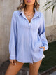 Button Up Dropped Shoulder Shirt Trandify deal