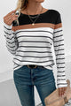 Perfee Striped Round Neck Long Sleeve T-Shirt Trandify deal