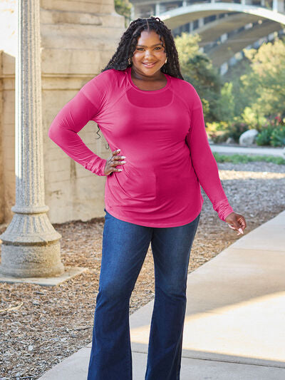 Basic Bae Full Size Round Neck Long Sleeve T-Shirt Trandify deal