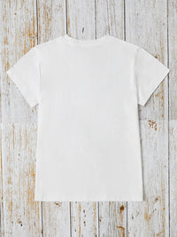 Rabbit Round Neck Short Sleeve T-Shirt Trandify deal