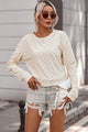 Checkered Round Neck Long Sleeve T-Shirt Trandify deal