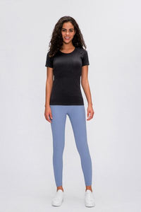 Millennia Round Neck Short Sleeve Active T-Shirt Trandify deal