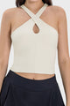 Millennia Crisscross Grecian Neck Active Cami Trandify deal