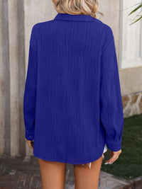 Button Up Dropped Shoulder Shirt Trandify deal