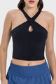 Millennia Crisscross Grecian Neck Active Cami Trandify deal