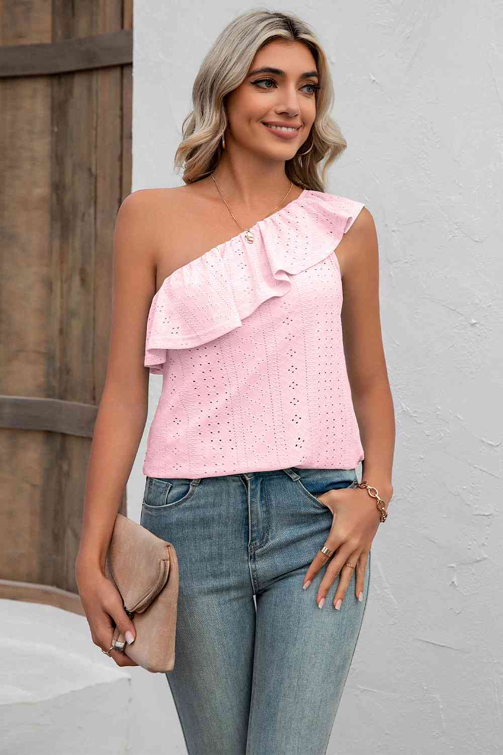 Eyelet One-Shoulder Tank Trandify deal