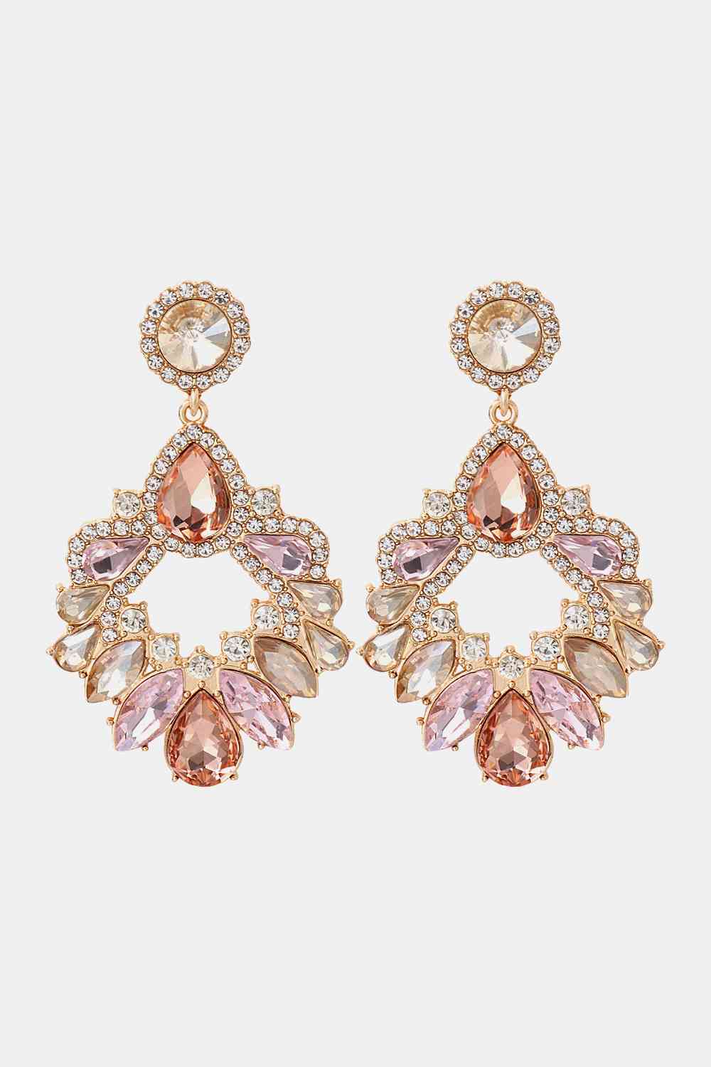 Zinc Alloy Frame Glass Stone Dangle Earrings Trandify deal