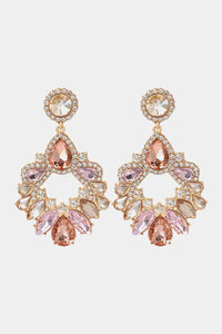 Zinc Alloy Frame Glass Stone Dangle Earrings Trandify deal