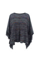 Round Neck Fringe Detail Sleeve Poncho Trandify deal