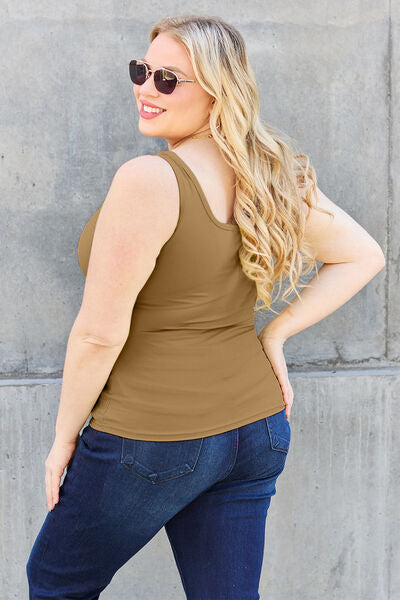 Basic Bae Full Size Square Neck Wide Strap Tank Trandify deal