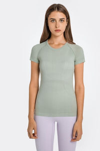 Millennia Round Neck Short Sleeve Active T-Shirt Trandify deal
