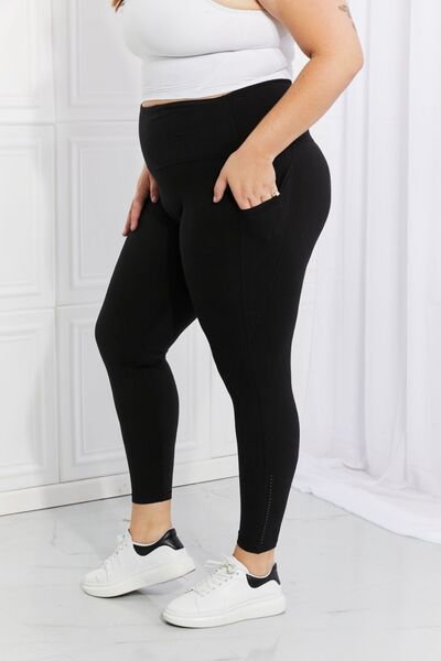 Leggings Depot Full Size Strengthen and Lengthen Reflective Dot Active Leggings Trandify deal