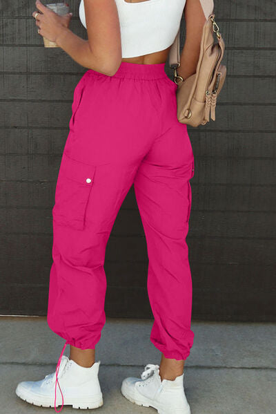 Drawstring Elastic Waist Pants with Pockets Trandify deal