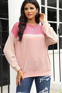 Color Block Dropped Shoulder T-Shirt Trandify deal