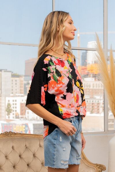 Sew In Love Full Size Floral Round Neck Short Sleeve T-Shirt Trandify deal