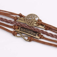 Alloy PU Leather Rope Bracelet Trandify deal