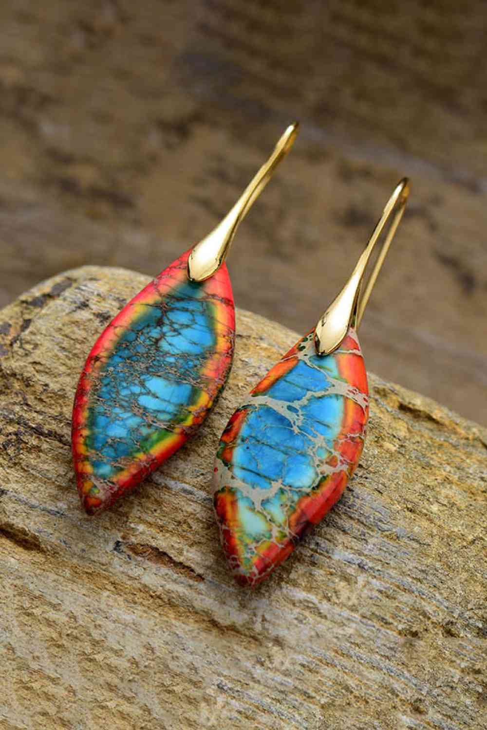 Handmade Natural Stone Dangle Earrings Trandify deal