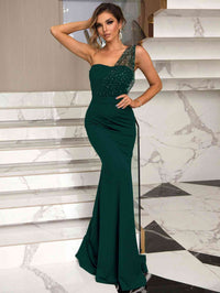 Rhinestone One-Shoulder Formal Dress Trandify deal