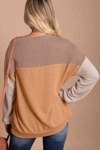 Color Block Dropped Shoulder T-Shirt Trandify deal