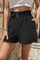 Pocketed Double Buckle High Waist Shorts Trandify deal