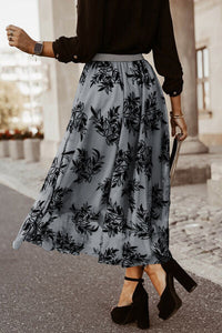 Embroidered High Waist Maxi Skirt Trandify deal