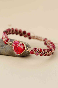 Handmade Heart Shape Natural Stone Bracelet Trandify deal