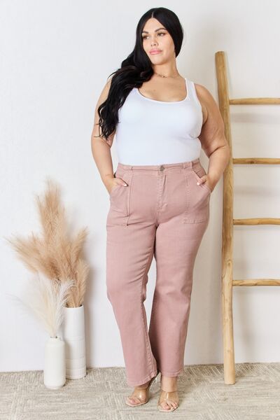 RISEN Full Size High Rise Ankle Flare Jeans Trandify deal
