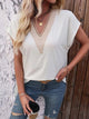 Heathered V-Neck Short Sleeve T-Shirt Trandify deal