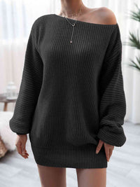 Rib-Knit Mini Sweater Dress Trandify deal