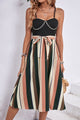 Tied Striped Spaghetti Strap Dress Trandify deal