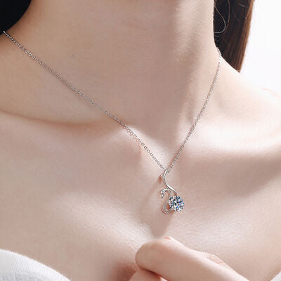 2 Carat Moissanite 925 Sterling Silver Necklace Trandify deal