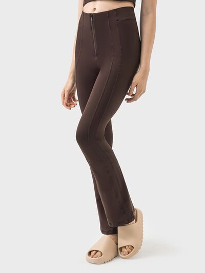 Millennia Zipper Detail High Waist Active Pants Trandify deal