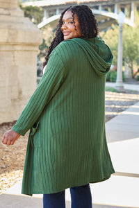 Basic Bae Full Size Hooded Sweater Cardigan Trandify deal