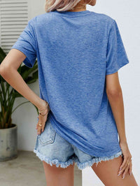 US Flag Flower Graphic Tee Trandify deal