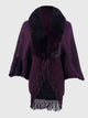 Open Front Fringe Hem Poncho Trandify deal