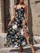 Perfee Slit Smocked Printed Maxi Cami Dress Trandify deal