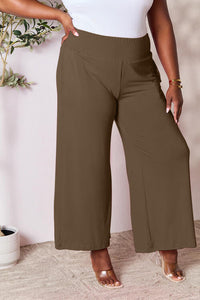 Double Take Full Size Smocked Wide Waistband Wide Leg Pants Trandify deal