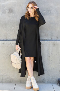 Basic Bae Full Size Open Front Long Sleeve Cover Up Trandify deal