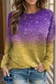 Gradient Round Neck Long Sleeve T-Shirt Trandify deal